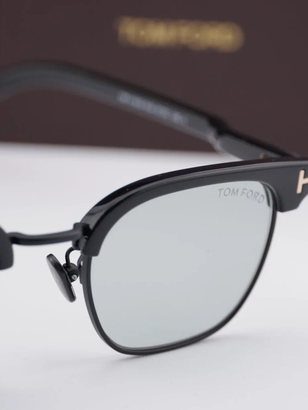 Tom Ford FT1119-D 01A Square Sunglasses - Shiny Black\ Smoke